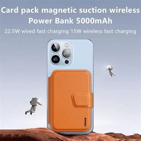 Power Bank Sans Fil Magnétique Zhuse ZS-PB-036 (5000 mAh)- marron