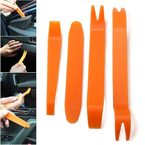 4PCS Outils démontage - Panneau et Radio, tableau de bord