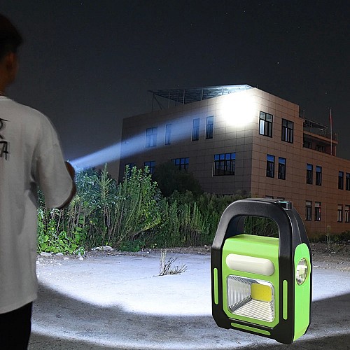 COB LED Solar Panel Handheld Light Multifunctional Waterproof Solar