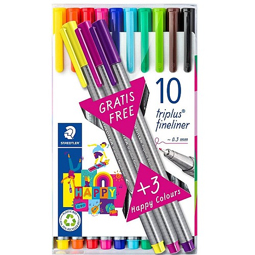 Staedtler Pochette de 10+3 Feutres Triplus Case 334tb13
