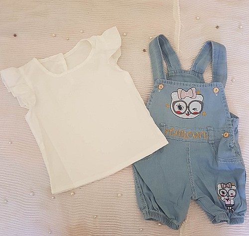 Salopette djin avec chemise