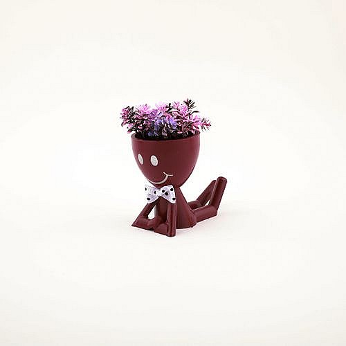 Pot Décoratif Des fleurs Artificielles En Forme Humaine