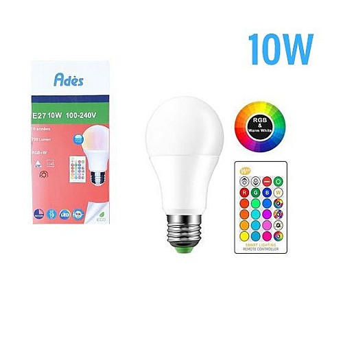 Lampe Led RGB + White 10W E27 – 700 Lumen