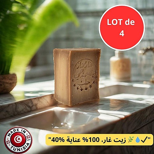 باك 4 صابون حلب أصيل – 40% زيت غار