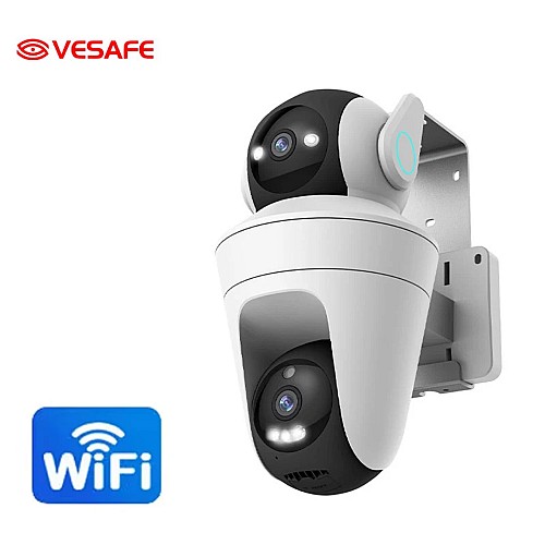 Camera double 6MP wifi (360°) blanc