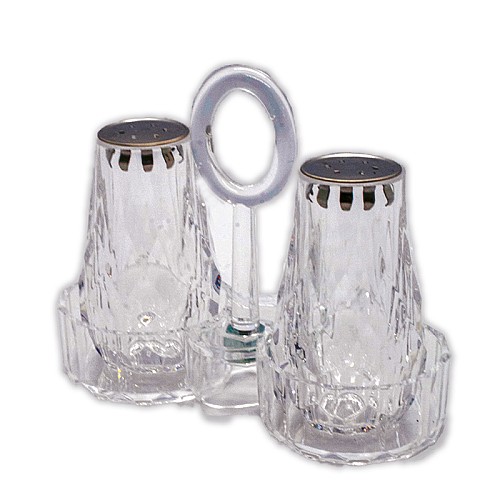 Duo Salière & Poivrière Cristal avec Support