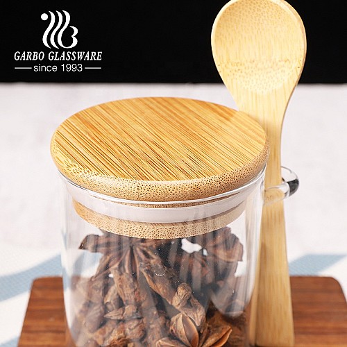 Série De 3 Boîtes A Épices En Verre Avec Cuillère