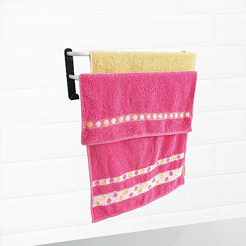 Porte-Serviettes à Deux Barres avec Deux Crochets (PS22c)