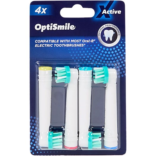 Brossettes OptiSmile X Active: 4 pièces Pour Oral-B